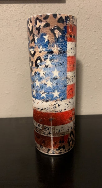 Cheetah Flag Tumbler