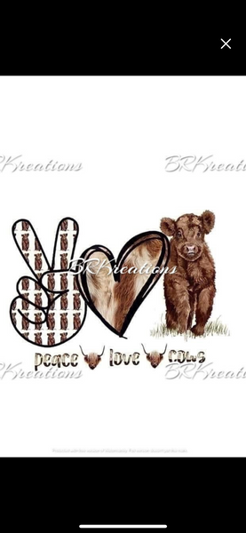 Peace love cows