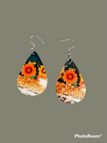 Sunflower earrings