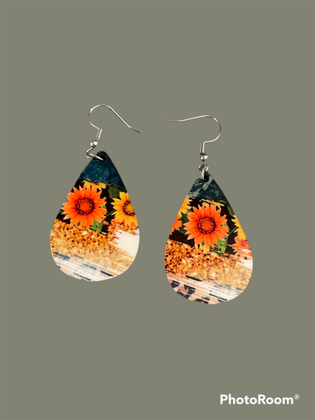 Sunflower earrings