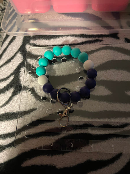 Navy and Teal wristlet